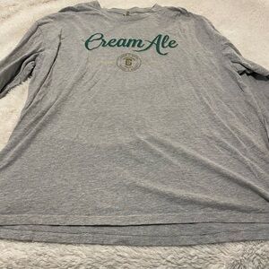 Gray Long Sleeve Shirt with Green Print. Item # 11020